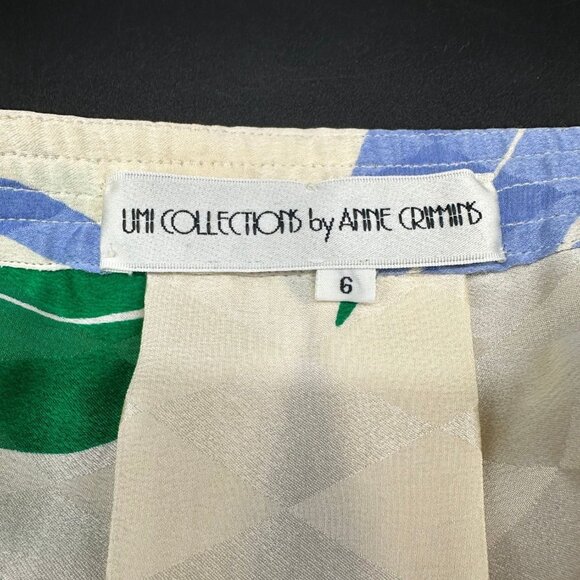 Vintage Skirt 1980s Umi Collections Anne Crimmins Tropical Flowers Pleated Retro - Picture 3 of 10